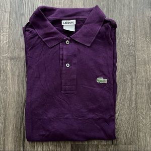 Lacoste Short Sleeve Polo- Purple- Size 7